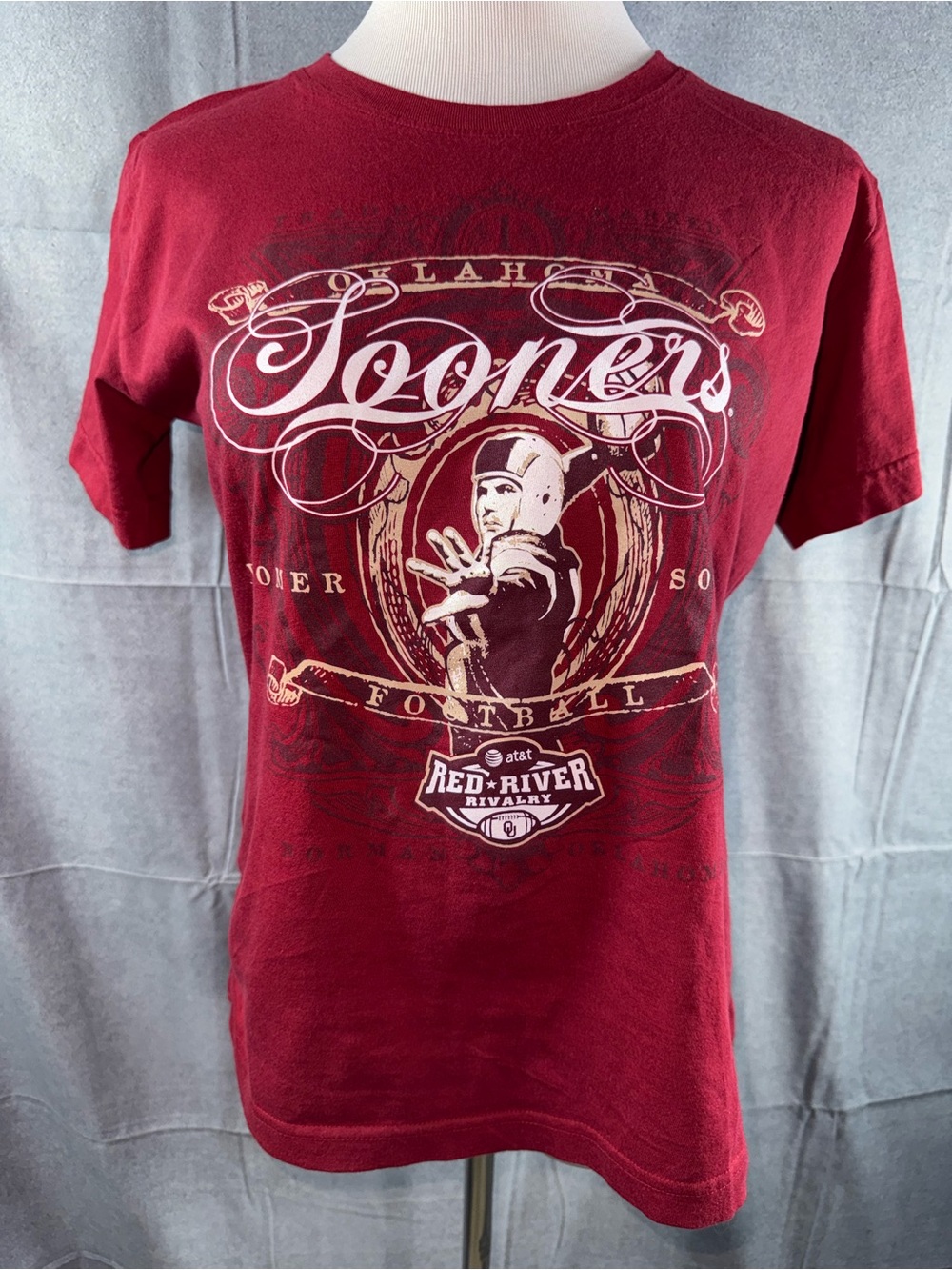 2586-LAT Sooners Short Sleeve Graphic Tee - Maroon